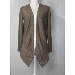 LOFT Brown Cardigan Sweater Casual Ribbed Hem - Womens Size M